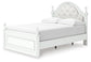 Cama Kozlani con almacenamiento y panel tapizado completo