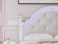 Cama Kozlani Full con panel tapizado