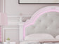Cama Kozlani Full con panel tapizado