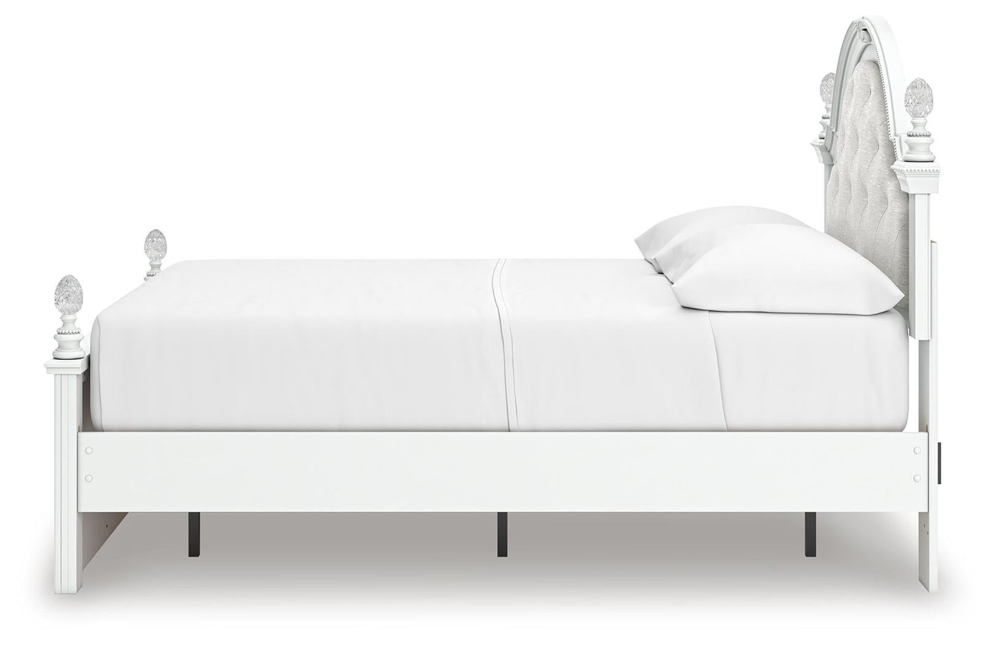 Cama Kozlani con almacenamiento y panel tapizado completo