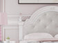 Cama Kozlani Full con panel tapizado