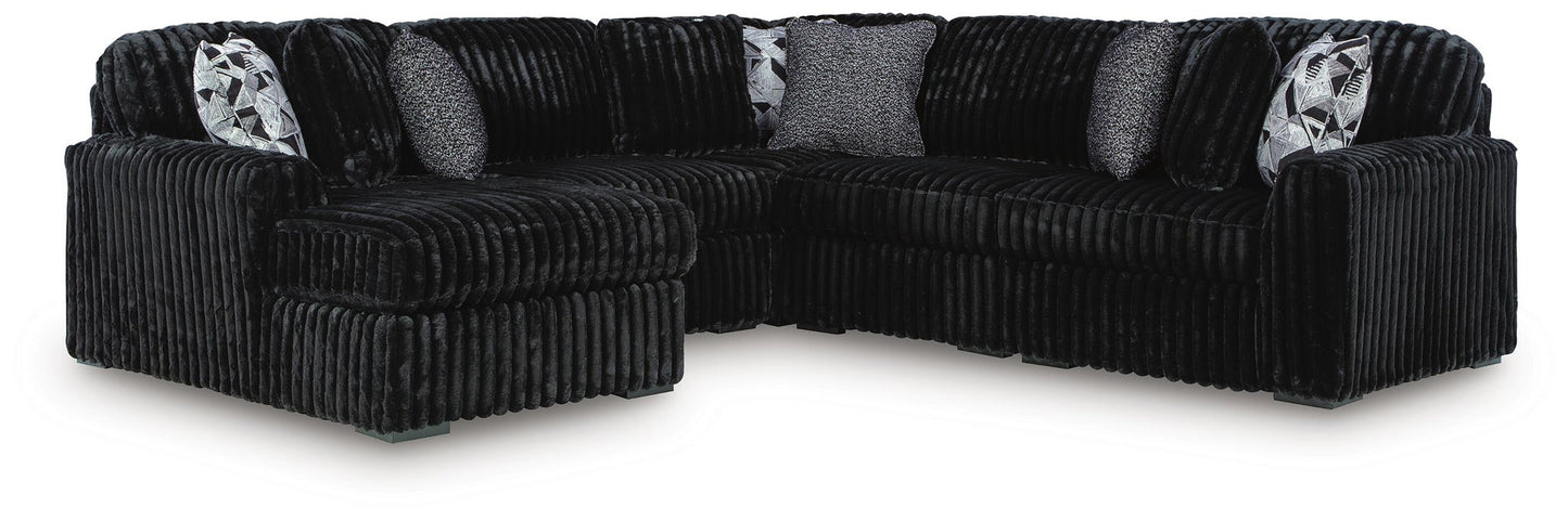 Sofá seccional de 6 piezas Midnight-Madness con chaise longue