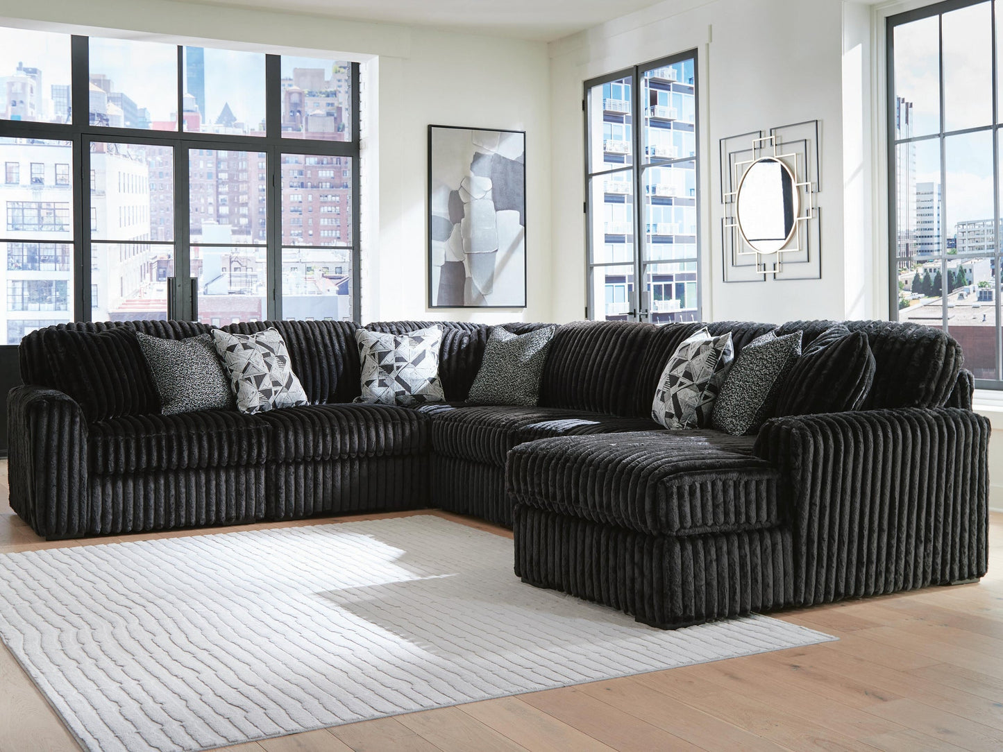 Sofá seccional de 6 piezas Midnight-Madness con chaise longue