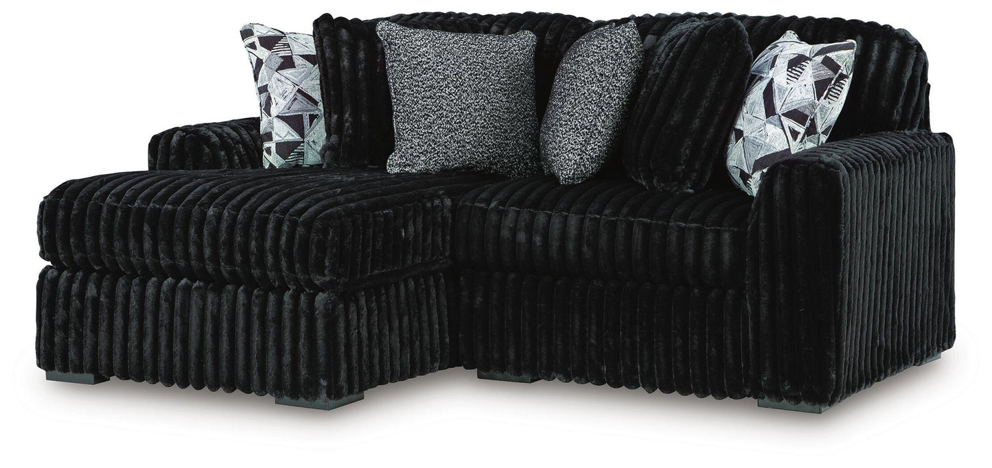 Sofá seccional de 2 piezas Midnight-Madness con chaise longue