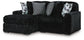 Sofá seccional de 2 piezas Midnight-Madness con chaise longue