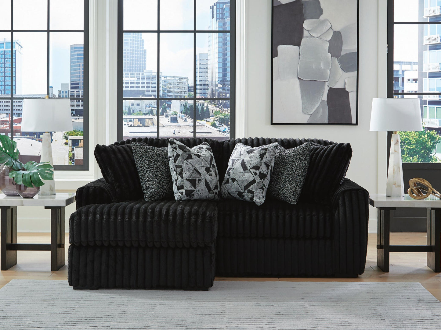 Sofá seccional de 2 piezas Midnight-Madness con chaise longue