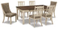 Mesa de comedor Bolanburg y 6 sillas
