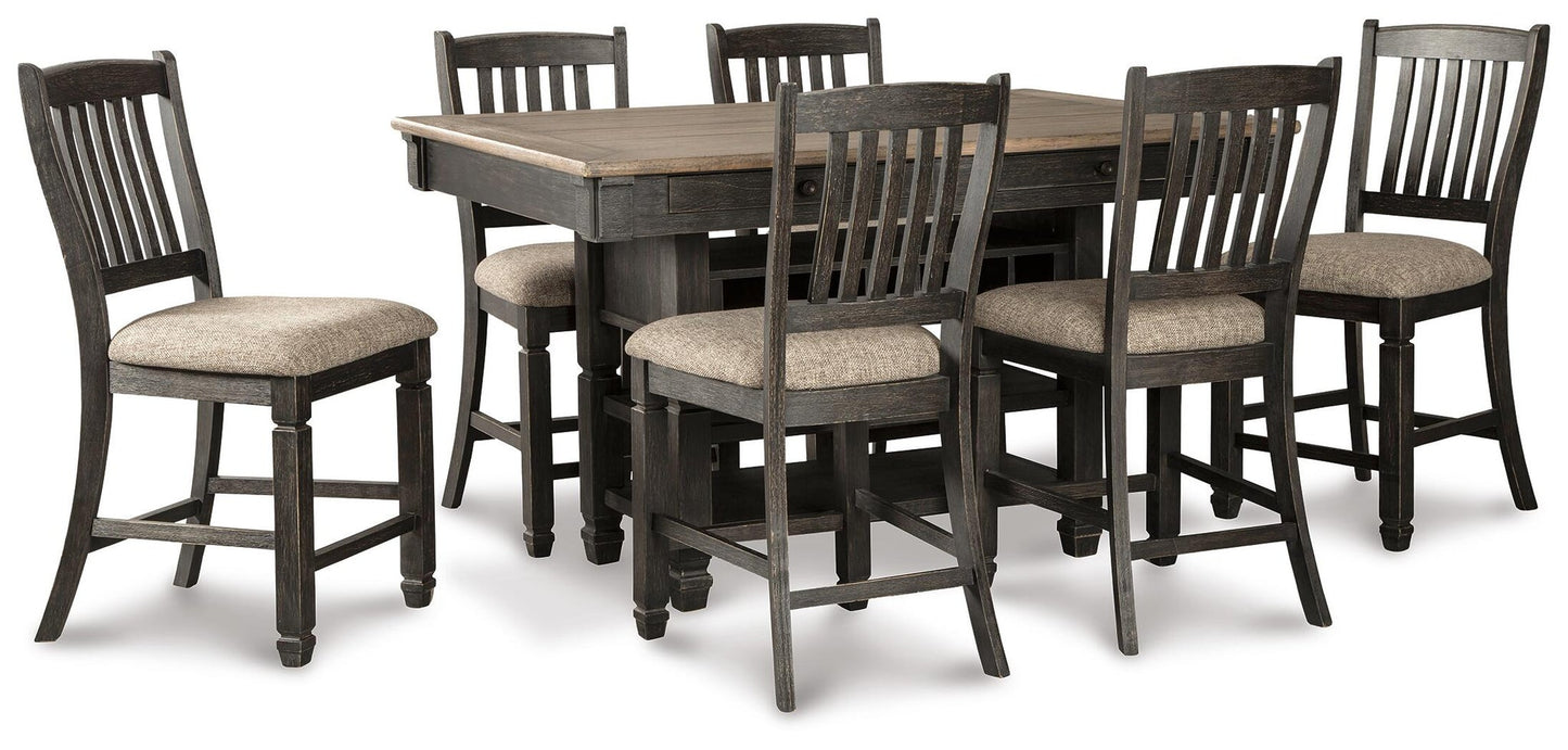 Mesa de comedor alta de Tyler Creek y 6 taburetes de bar