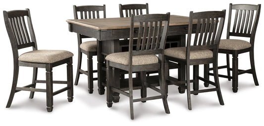 Mesa de comedor alta de Tyler Creek y 6 taburetes de bar