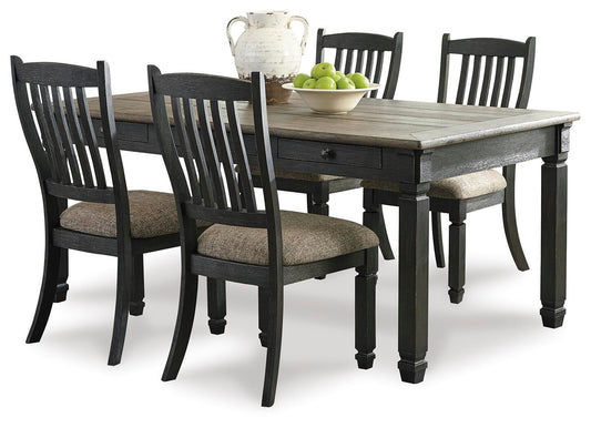 Mesa de comedor Tyler Creek y 4 sillas