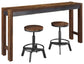 Mesa de comedor Torjin de altura de mostrador y 2 taburetes de bar