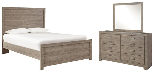 Cama Culverbach de dos camas con tocador con espejo