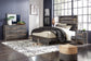 Cama Drystan Queen con cabecero y tocador con espejo