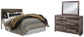 Cabecero Derekson Queen/Full Panel con tocador con espejo