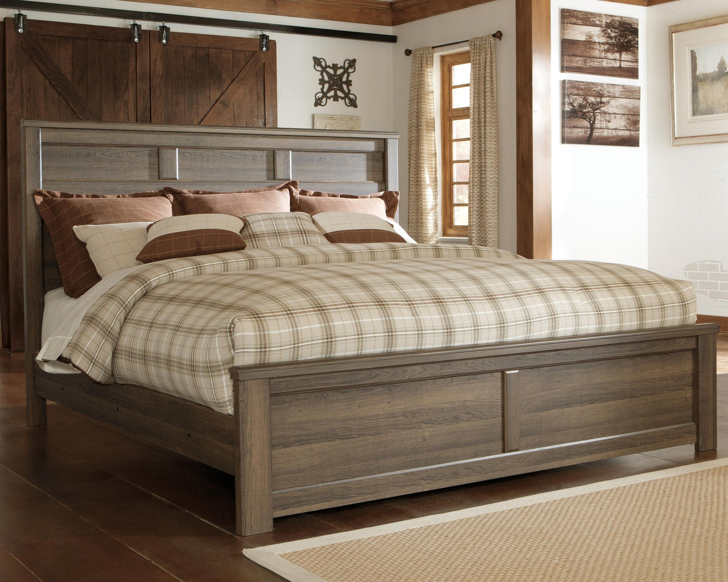 Cama Juararo King con cabecero y tocador con espejo
