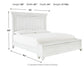 Cama Kanwyn Queen con cabecero y almacenaje, y tocador con espejo