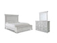 Cama Kanwyn Queen con cabecero y almacenaje, y tocador con espejo
