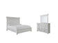 Cama Kanwyn Queen con cabecero y tocador con espejo