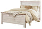 Cama Willowton Queen con cabecero y tocador con espejo