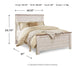 Cama Willowton Queen con cabecero y tocador con espejo