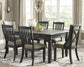 Mesa de comedor Tyler Creek y 6 sillas