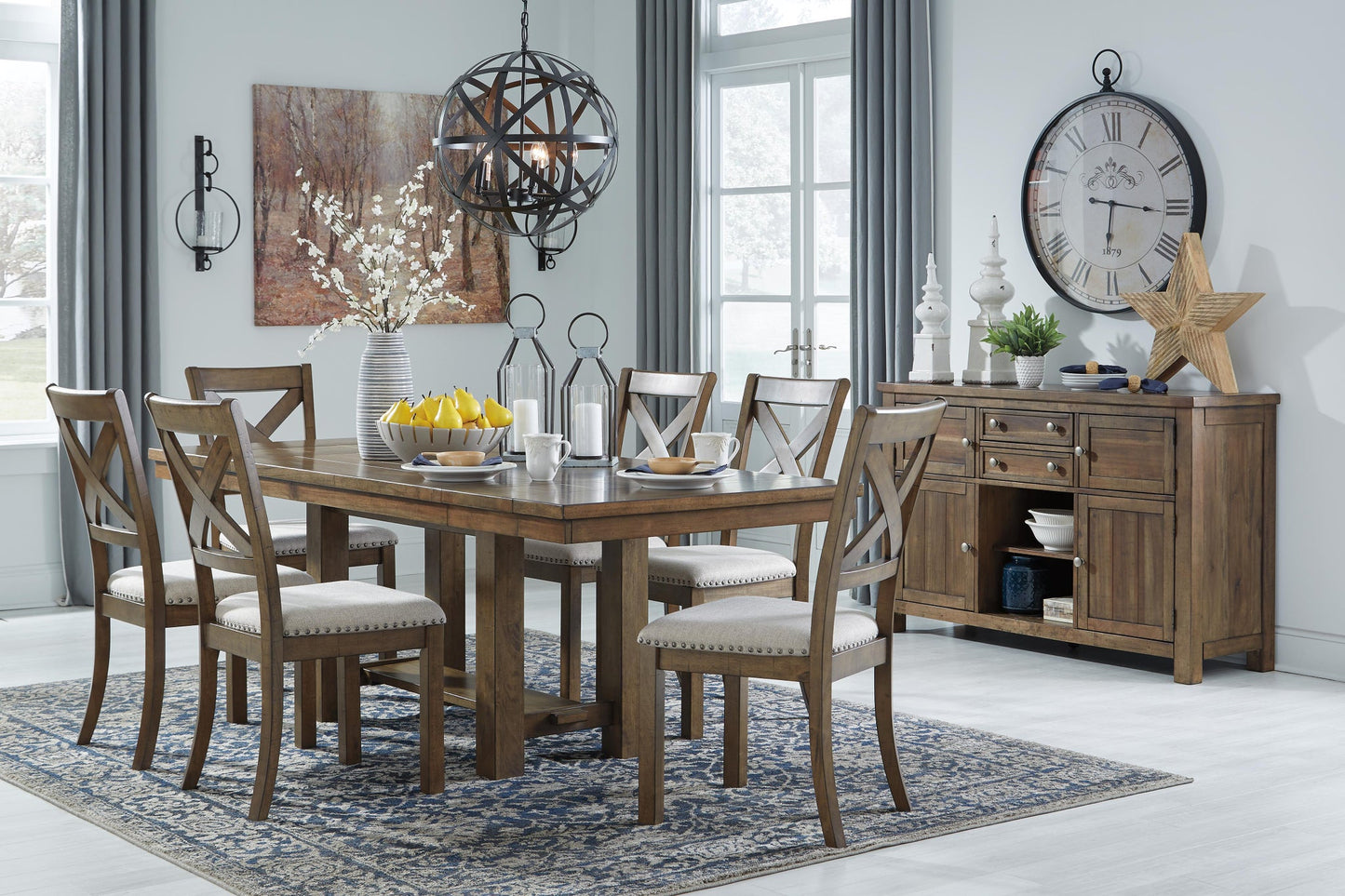 Mesa de comedor Moriville y 6 sillas