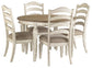 Mesa de comedor Realyn y 4 sillas