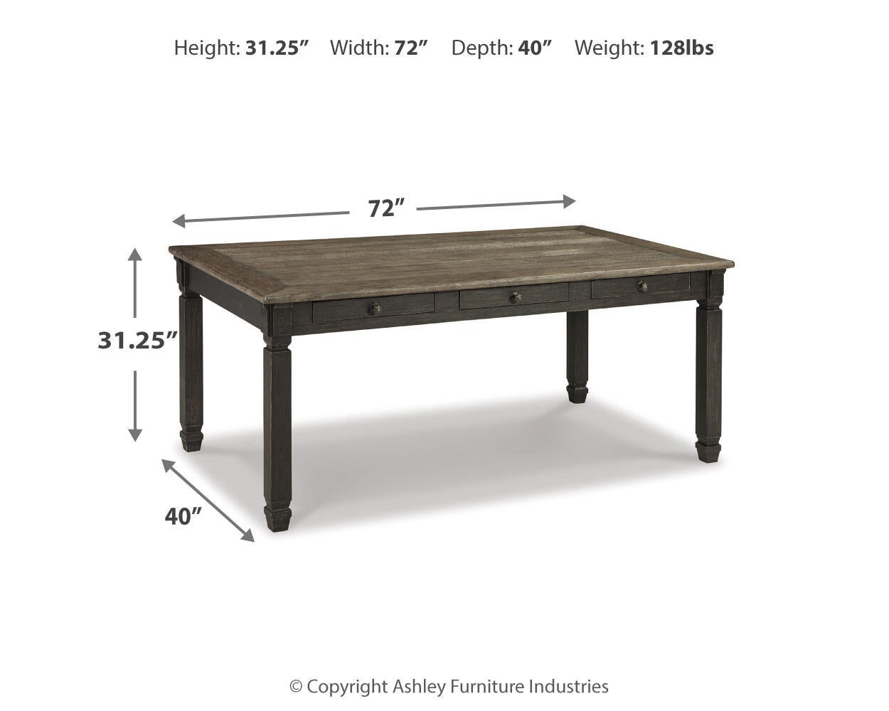 Mesa de comedor Tyler Creek y 6 sillas