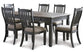Mesa de comedor Tyler Creek y 6 sillas