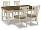 Mesa de comedor Bolanburg y 4 sillas