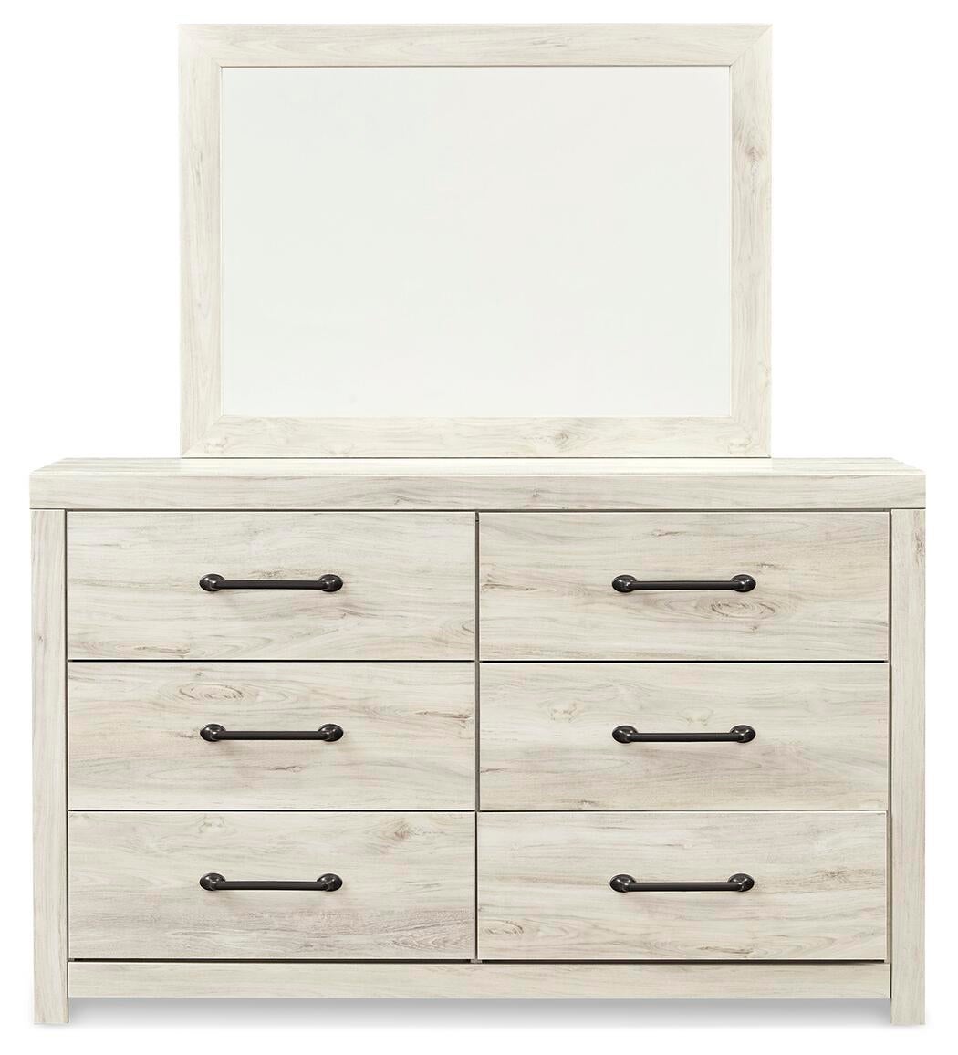 Cama doble con cabecero y tocador con espejo Cambeck