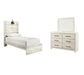 Cama doble con cabecero y tocador con espejo Cambeck