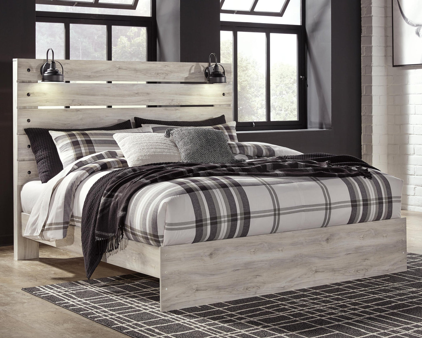 Cama Cambeck de dos camas con cabecero y tocador con espejo