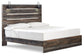 Cama Drystan tamaño King con cabecero, tocador con espejo, cómoda y mesita de noche