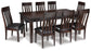 Mesa de comedor Haddigan y 8 sillas