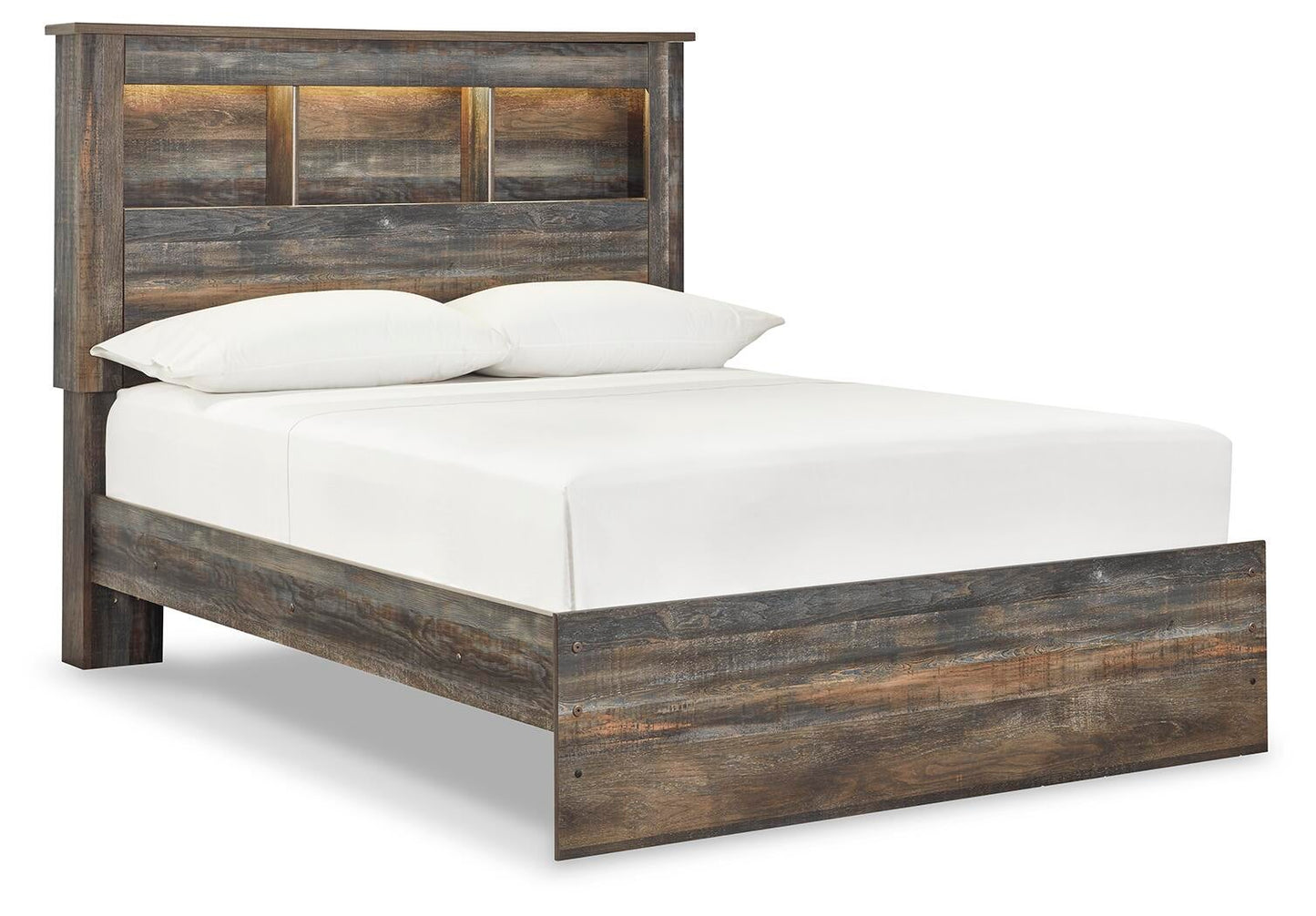 Cama Drystan con librero completo y tocador con espejo