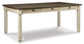 Mesa de comedor Bolanburg con 2 sillas y 2 bancos