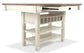 Mesa de comedor Bolanburg de altura de mostrador y 6 taburetes de bar