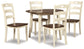 Mesa de comedor Woodanville y 4 sillas