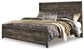 Cama Wynnlow King con cabecero y tocador con espejo