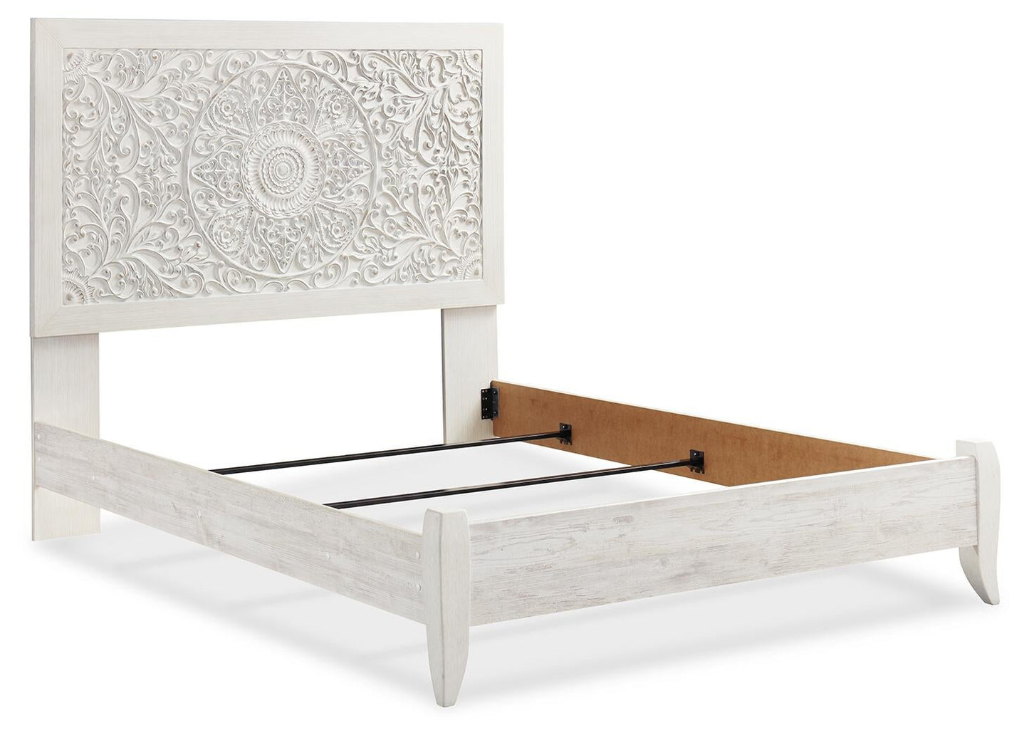 Cama Paxberry tamaño Queen con cabecero y tocador con espejo
