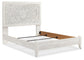 Cama Paxberry tamaño Queen con cabecero y tocador con espejo