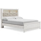 Cama con estantería y tocador con espejo Altyra Queen
