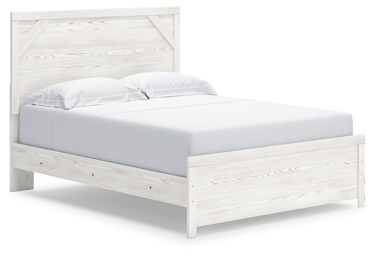 Cama Gerridan tamaño Queen con cabecero, tocador con espejo, cómoda y mesita de noche