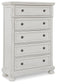 Cama Robbinsdale King estilo trineo con almacenaje, tocador con espejo, cómoda y mesita de noche