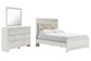 Cama Altyra de dos camas con cabecero y tocador con espejo