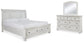 Cama de matrimonio Robbinsdale con almacenamiento y tocador con espejo
