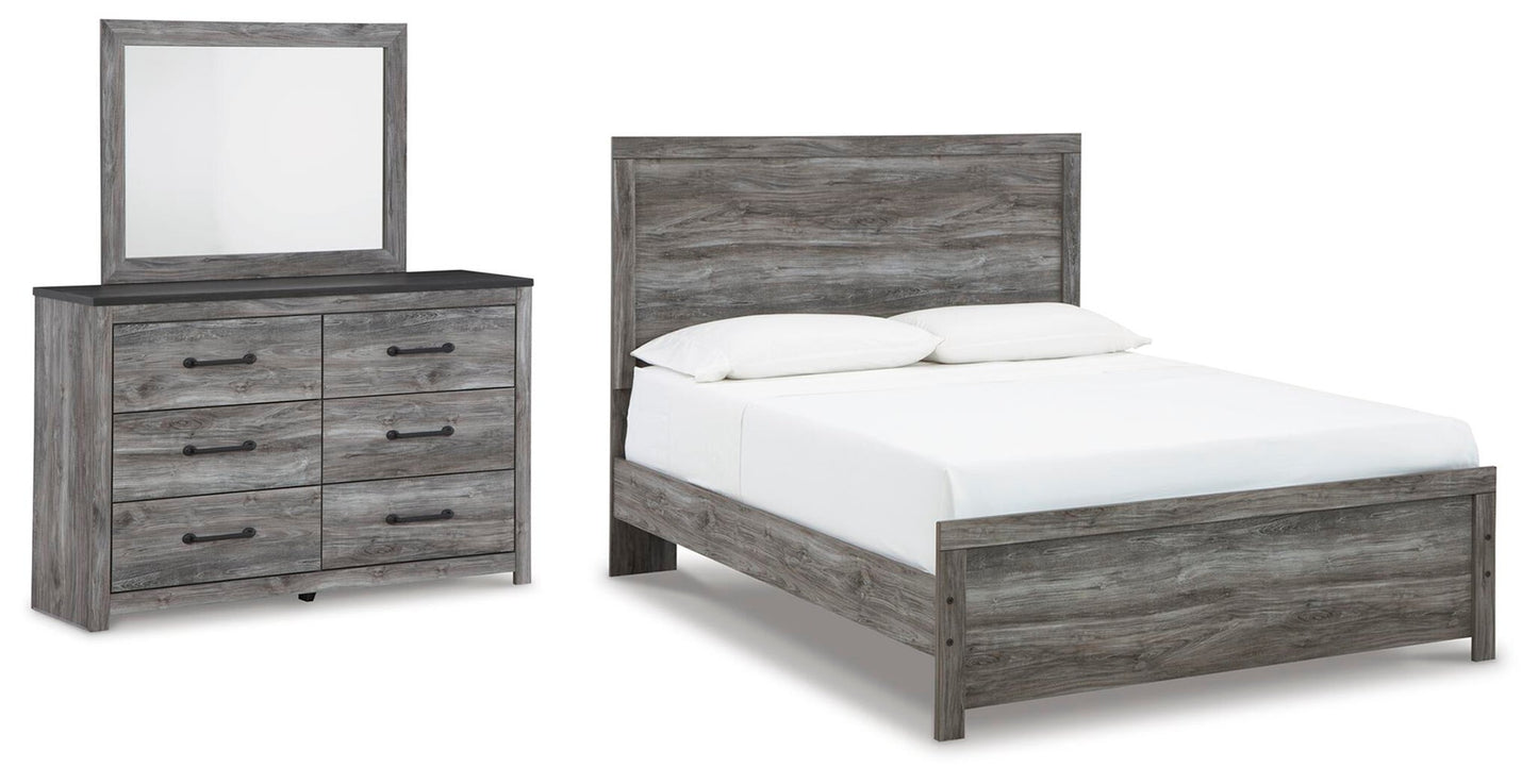 Cama Bronyan Queen con cabecero y tocador con espejo