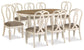 Mesa de comedor Realyn y 8 sillas