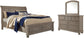 Cama de trineo Lettner California King con tocador con espejo